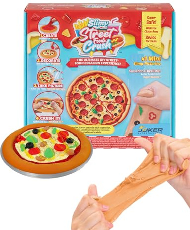 Slimy Street Foodz Crush - Mini Pizzarino, Slime und Knete Kreativ-Set, Kochspiel zum selber Mischen, Formen und Dekorieren, kreatives Gestalten für Kinder