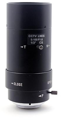 Mikroskopkamera, 5-100mm CS F1,8 Objektiv 1/3 Vario-Zoom Manuelle Iris Zoom Objektiv for Sicherheit CCTV Kamera Industrie kamera Objektiv Mikroskop,Hohe Auflösung