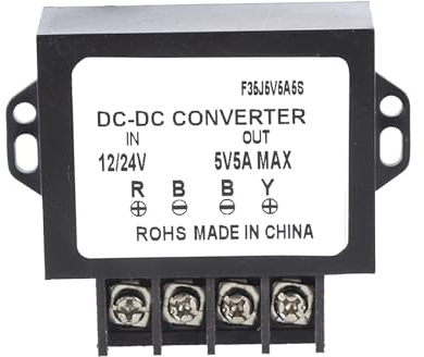 Qsvbeeqj Voltaje impermeable pisar 12 V-24 V a 5 V 3 A/5 A fuente de alimentación para luces LED de 5 V y juguetes de ventilador