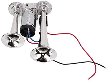 Klaxon Pneumatique pour Camion – Double Trompette DC 12 V 130 DB pour Voiture, Camion, Moto, Bateau, Véhicule Tout-terrain, Bus