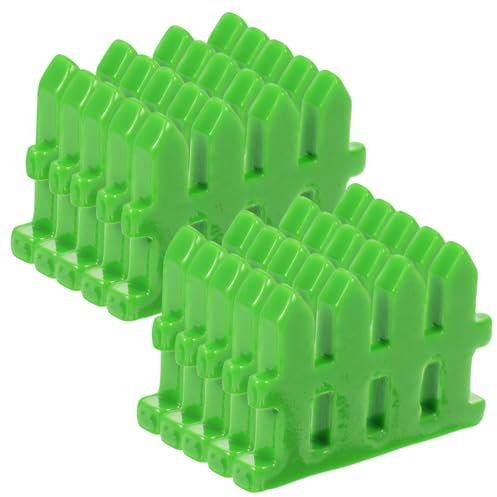 HOMSFOU 10 Teiliges Miniatur Gartenzaun Resin Dekorativer Lattenzaun für Mini Puppenhäuser und Kuchen Dekorationen Geeignet für Diy Mikro Landschaften und Feengärten