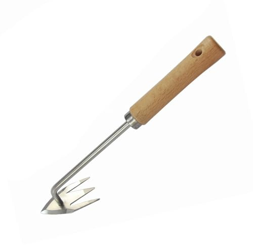 UncleS 3 Weeder Manual De Jardín Garras Afilado con Largo Madera para La Extracción Los Dientes León Sin Esfuerzo Y Cultivo Suelo Patios Portátiles Herramienta Excavación