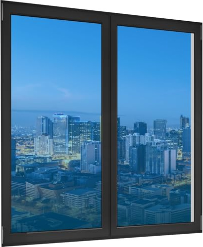 Fensterfolie Selbsthaftend Blickdicht 80 x 100 cm mit Uv-Schutz Und Hitzeschutz Blendschutz Fenster Tönungsfolie Anti UV Sonnenschutzfolie für Haus Geschäfte Büro, Himmelblau