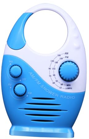 NOLITOY Wasserdichtes Mini Am Fm Duschradio Tragbares Badradio mit Klarem Klang Starkem Empfang und Automatischer Sendersuche für Küche Bad Büro und Reisen