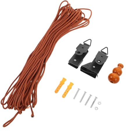 NUOBESTY Kit de Elevación para Cortinas Vintage Accesorio Resistente con Cuerda Duradera para Persianas Enrollables de Bambú y Caña Repuesto sin Gancho Compatible con Estores y Cortinas