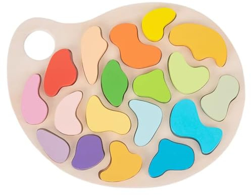 LLTCMYGS Montessori Holz-Lerntafel zum Farbmischen, Farbenerkennungsspielzeug für Kinder
