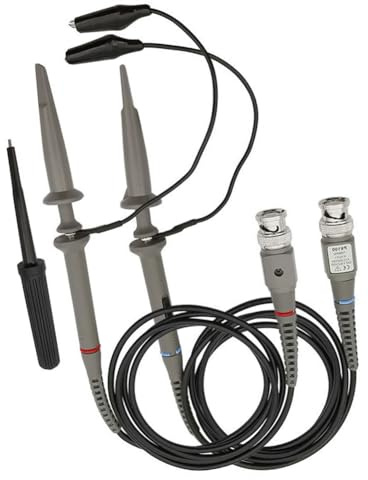 Akfldms P6100 BNC Oscilloscope Probe Kit-2 Pack, High Clip Probe Cable Clamp for Testing Wire for Parts, Reliable