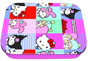 Oberthur - 1 Boîte à Bons Points en Métal - Visuel Hello Kitty and Friends - Dimension 8 x 11 x 2,5 cm