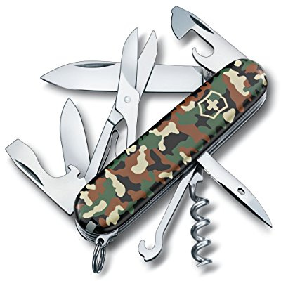 Victorinox, Taschenmesser, Climber, 91 mm, Camouflage (14 Funktionen, Klinge, Korkenzieher, Dosenöffner, Klinge)