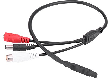 Richer-R Microphone Micro Audio Pickup Device Cable pour caméra de sécurité CCTV Son DVR
