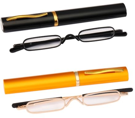 KoKoBin Gafas de lectura sin montura para gafas de lectura de titanio superligeras para damas y caballeros