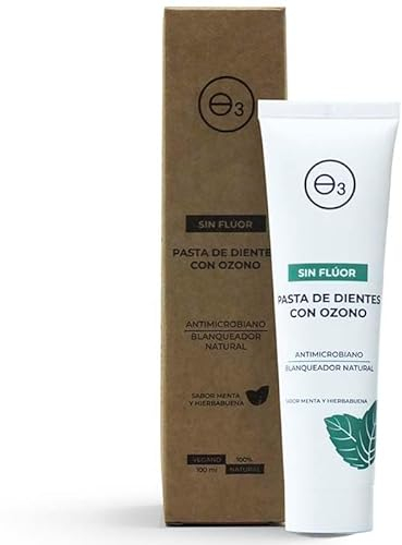 OZONO D'OR - Pasta de Dientes Sin Fluor ni Sulfatos 100% Natural BIO con Ozono | Pasta de Dientes Blanqueante Sin Fluor Encias Sensibles | Certificados | 100 ml