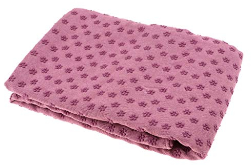 Tubayia Mikrofaser Yoga Handtuch rutschfest Yogatuch Fitnesstuch für Yoga und Pilates Matte (Helles Lila)