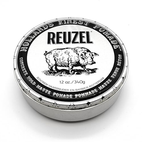 Reuzel Concrete Hold Matte Pomade - Maintain Carefully Groomed Appearance - Makes Hair Polished - Easy and Hassle Free Application- Light Masculine Scent - Sulfate, Paraben, and Cruelty Free - 340 g
