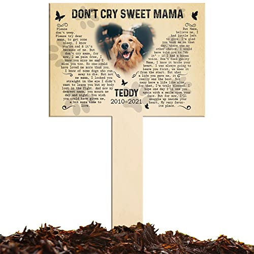 BfiGift Piquet commémoratif personnalisé pour animal de compagnie - Piquet en forme de croix pour animaux de compagnie - Cadeau commémoratif pour amis - Cadeau de Noël - Plaque personnalisée pour