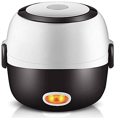 Mini cuiseur multifonction portatif de boîte à déjeuner électrique ensablée, cuiseur à vapeur chauffé par nourriture de 1.2L cuiseur à riz cuiseur à vapeur d'oeufs
