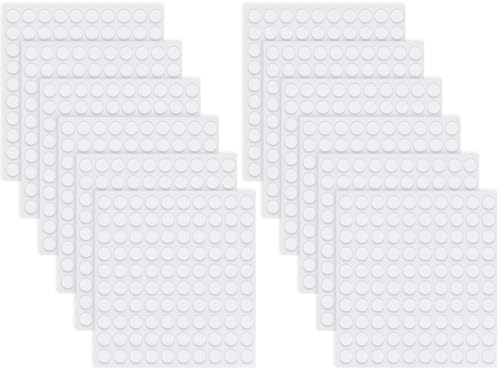 YWKJDDM Doppelseitige Klebepunkte, 1200 Stücke Klebende Aufkleber, 10mm Ballon Klebepunkte Klar Klebriger Heften, Abnehmbare Keine Spuren Punkt Aufkleber für Handwerk DIY Dekoration