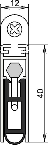 Türdichtung Kältefeind Allround® 1-1075 1-s.L.958mm Alu.silberf.HLT L/R ATHMER