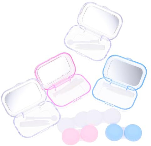 JECOMPRIS Portable Cases Cartoon Design Travel-Friendly Eye Holder for Home Camping and Business Trips Safe Storage Leak Seal Mixed Styles Included