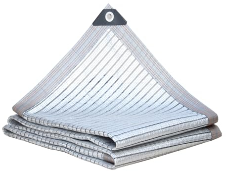 YiHYSj Aluminiumfolien Schattennetz Sonnensegel 85% Sonnenschutz Netz UV Beständigkeit Schattierungsnetz Outdoor Pergola Sonnenschutz Reißfestigkeit Windabweisend Atmungsaktiv (2m x 5m)