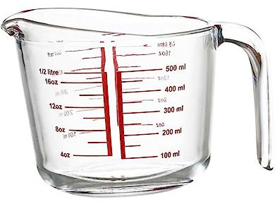 COLLBATH 1stück Titel Hitzebeständiger Glas-messbecher Mit Skalierung Für Präzises Messen Der Küche Leicht Zu Reinigen Komfortabler Griff Für Milch Und Andere Flüssigkeiten