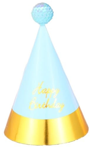 Wambere 10 Stück Geburtstagshut Geburtstagsparty Hut Party Hüte zum Geburtstag Partyhüte Party Kegel Hüte Geburtstag Kegel Hüte Party Supplies Hütchen Geburtstagshut für Festival Dekoration,Blau F