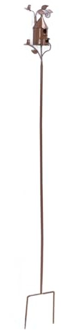 OUCRIY Metal Birdhouse Birdhouse Garden Stake Exquisite Unique Bird Houses with Stake for Outdoor Garden Decoration