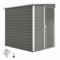 Outsunny casetta degli attrezzi in metallo 2,3m² 142x184x181cm casetta degli attrezzi con fondamenta tetto monofalda finestra porta con serratura guanti resistente alle intemperie casetta da giardino