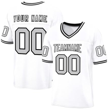 HGWOPGASD Customised Football Shirt Personalised American Football Game Jerseys with Name Number Personalised Jersey T-Shirt for Kids Adults A38