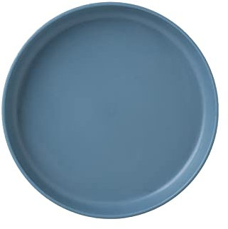 Plato de hueso para escupir, plato de hueso para el hogar, plato pequeño, plato de plástico para aperitivos, mesa de comedor, plato de basura, bandeja plana para galletas, sin bordes (azul, talla