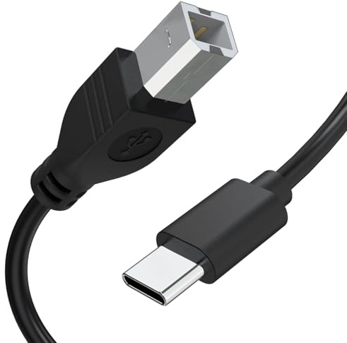 USB C MIDI Kabel für Yamaha Casio Digital Piano MIDI Controller DJ Controller, USB B auf USB C Druckerkabel Scannerkabel für MacBook Pro, Air, HP, Epson, Canon, Brother, Lexmark, Xerox,1m