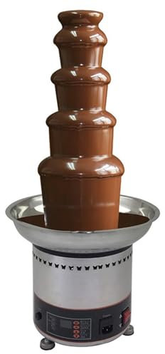 SGKOMN Electric Chocolate Fondue Fountain Machine,Electric Melting Machine,for Partieselts Cheese,Queso,Candy,and Dip Strawberries, Apple Wedges,Vegetables,Stainless Steel (5layer)