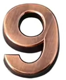 Autocollants Numéros Maison Auto Adhésifs 1,4/2/3/4 Pouces, Numéro Porte Moderne En ABS, Signe D'adresse En Bronze Pour Boîte Aux Lettres, Pour Café, Bureau, Chambre, Hôtel, Appartement(9,2In)