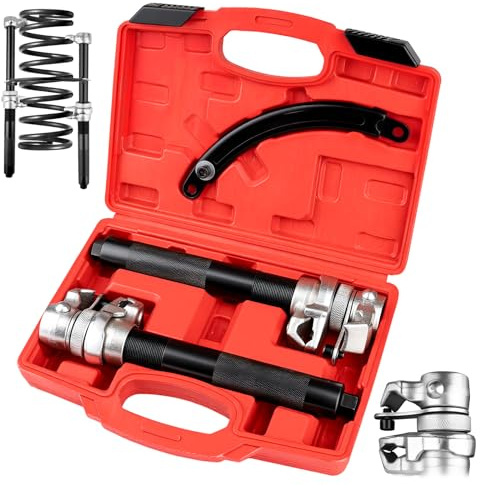 YEYETUO 2 PCS Coil Spring Compressor Tool, Automotive Strut Spring Compressor, Heavy Duty Strut Spring Compression with Safety Jaws and Holder, Spring Compressor Tool 2205 LB Capacity