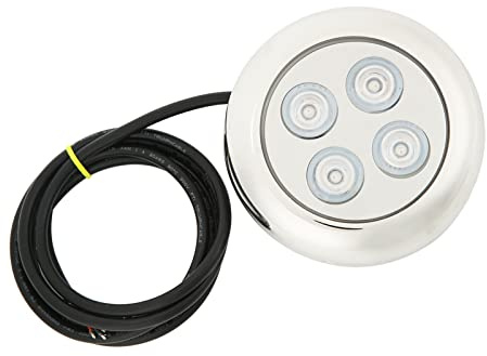 Depisuta Luci Barca Subacquea, Luce Sottomarina a LED IP68 a 60 Gradi con 4 Luci a LED Marine per Yacht Barche a Vela Pontone