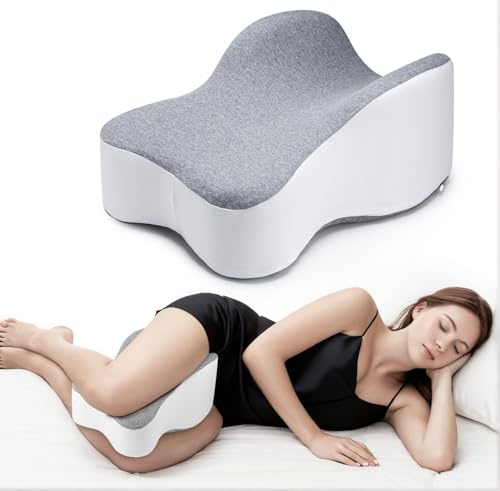 Long coussin de genou de 35,6 cm pour personnes dormant sur le côté, soutient entièrement les cuisses et les genoux pour la séparation nécessaire des genoux, coussin de jambe pour dormir sur le côté