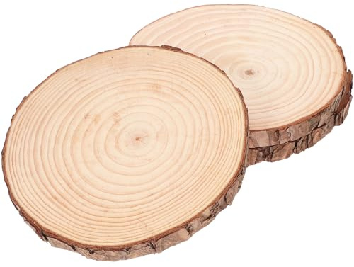 TOYZFRIENDY 3 piezas Piedras Decorativas de Madera para Jardín Piedras de Paso Redondas Grosor para Caminos y Decoración Exterior