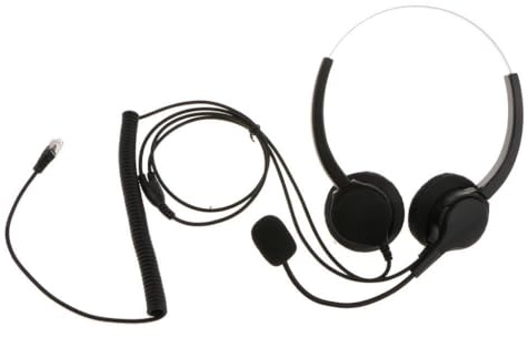 QUXVUIS Auriculares Manos Libres centrales con Opciones de Ajuste de Volumen y Ajuste cómodo 600 ms. Elija Adaptarse a Diferentes interruptores. Auriculares Manos Libres centrales para teléfono Fijo.