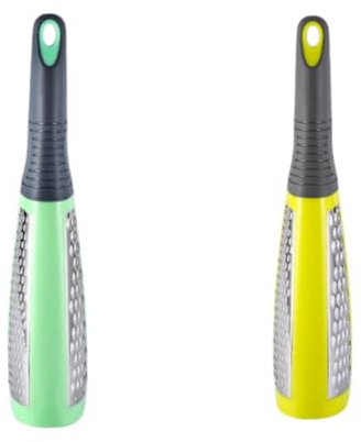 DOITOOL Trancheuse en Acier Inoxydable Multifonctionnelle pour Fruits et Fromage, Râpe à Ail Suspendue, Ustensile Cuisine Compact Poignée en Plastique et Aléatoire