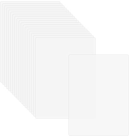 YIXNSW 20 Stück Kunststoff Platzdeckchen, 40 x 30 cm Transparente Abwaschbare Platzsets aus PP Tischsets für Küche und Esstisch