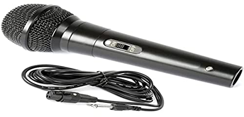 Microphone audio dynamique 600 Ohm avec câble de 3 mètres et connecteur jack pour karaoké