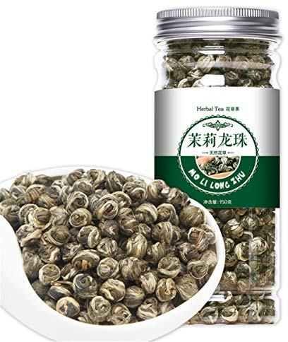 Chinois Herbal Tea Fruit Fruit Tea Rose Tea De Soie D'or Chrysanthème Embouteillé Nouveau Thé Parfumé Soins De La Santé Fleurs Thé Thé Vert Alimentaire Vert (150g Jasmine Pearls)
