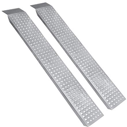 NAIZY 2X Rampa de Carga de Acero, 160cm Rampas de Carga | MAX 400kg | Rampa de Carga | Riel de Carga | Acero Galvanizado | Antideslizante para Coche Motocicleta Quad