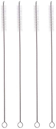 GRÄWE Trinkhalm-Bürsten 4er Set, 20 cm lang, Strohhalmbürste, Reinigungsbürste, Edelstahl 18/10