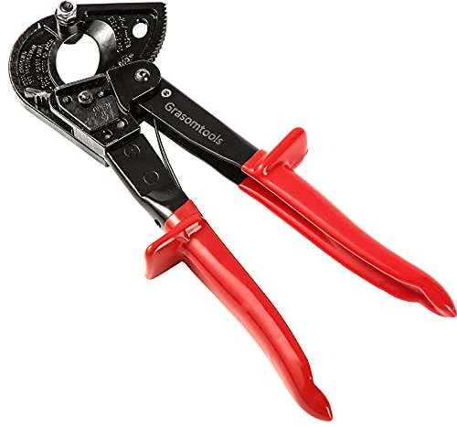 Ratschen-Kabelschneider, Ratschenschneider und Drahtkabelschneider, schneidet bis zu 240 mm², HS325A robuster Aluminium- und Kupfer-Ratschen-Kabelschneider