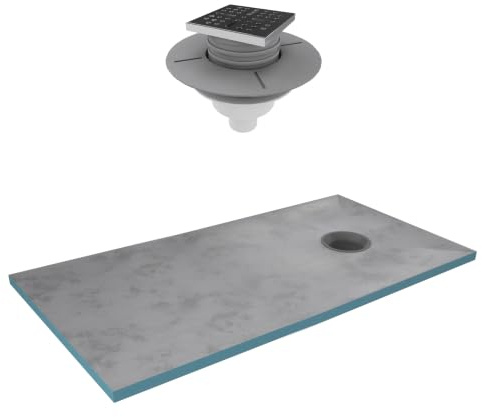Bac receveur de douche à carreler 160x90cm recoupable sur mesure + bonde verticale - RAINY
