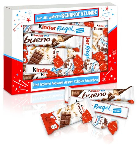 SchokoFreunde Geschenke ® Schokoladen-Set Geschenkbox mit kinder Schokolade Mix | Süßigkeiten Großpackung für Geburtstag, Dankeschön, Abschied, Weihnachten | Riesen Schoko-Geschenk mit Liebe
