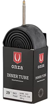 ONZA Tires Art: Uni Chambre À Air Onza 29x2.10-2.60 Sa3 | Made In Europe 0.9 Mm, Valve Fv47mm, 54|66-622, 220g Schlauch, Schwarz, 29x2,10-2,60