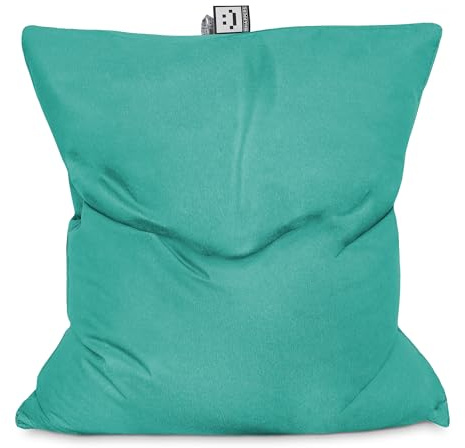 HAPPERS Puff Gigante Big Puff XXL Naylim Mate Turquesa para Exterior con Relleno Incluido