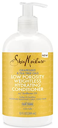 Shea Moisture Grapeseed & Tea Tree Oils - Condizionatore idratante a bassa porosità con olio di girasole